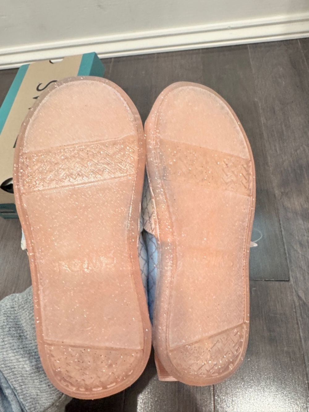 NWT TOMS Toddler Girls 8 Alpargata Pink Blue Mermaid-Scale Slip-On Shoes Sneaker - Picture 5 of 6
